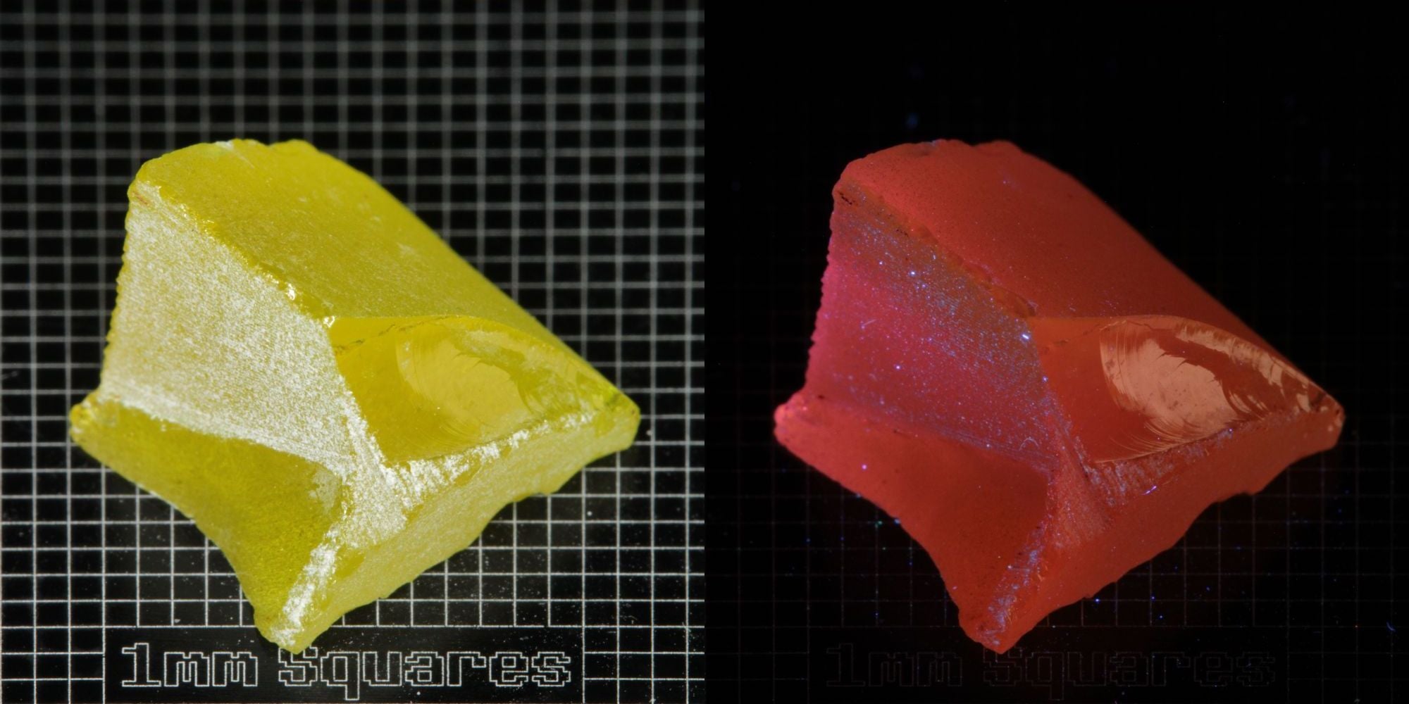 Ce/Nd YAG Block (Salmon Glow) rough for gem cutting