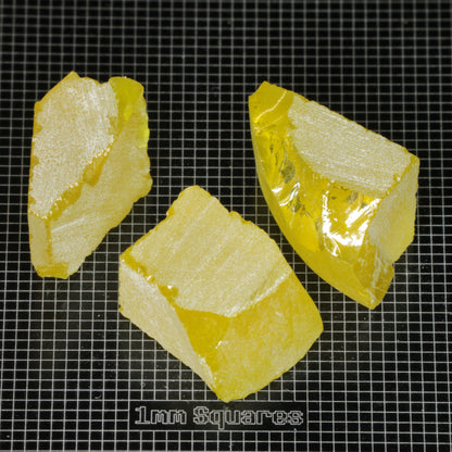 Golden Laser Garnet Facet Rough, Ce+Nd YAG