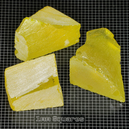 Golden Laser Garnet Facet Rough, Ce+Nd YAG