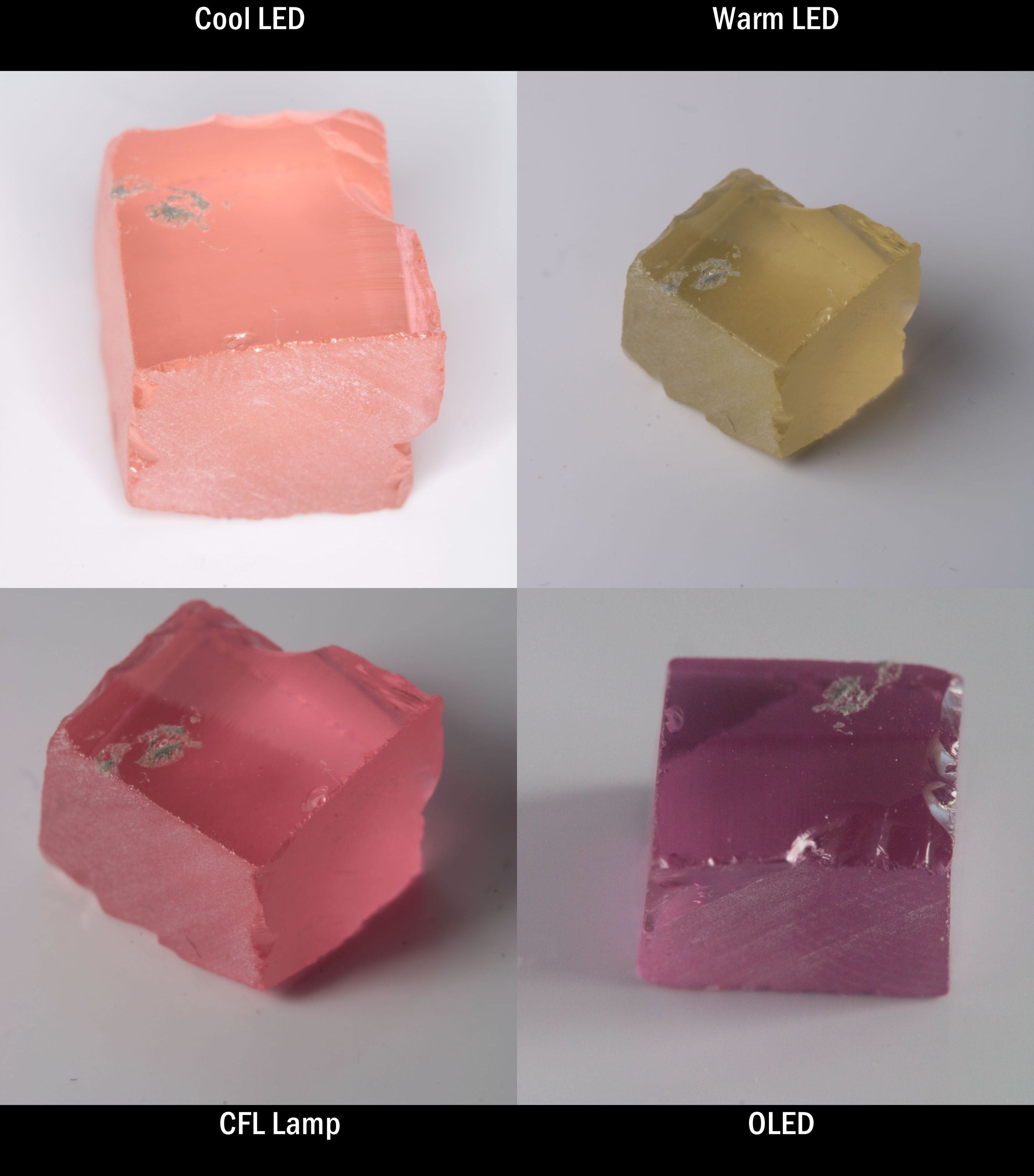 YAG:Er Block Rough for cutting color change gems