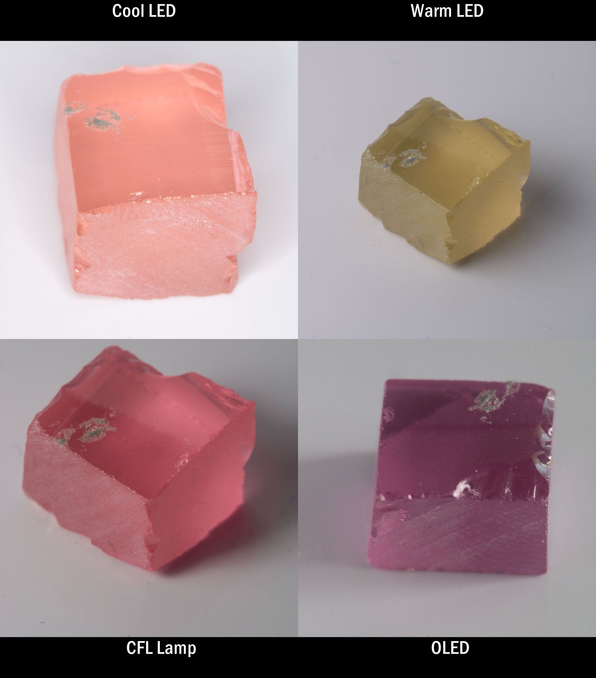 YAG:Er Block Rough for cutting color change gems