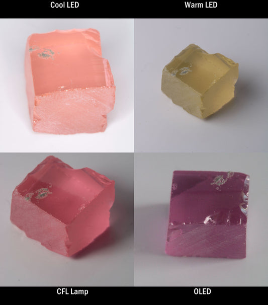 YAG:Er Block Rough for cutting color change gems