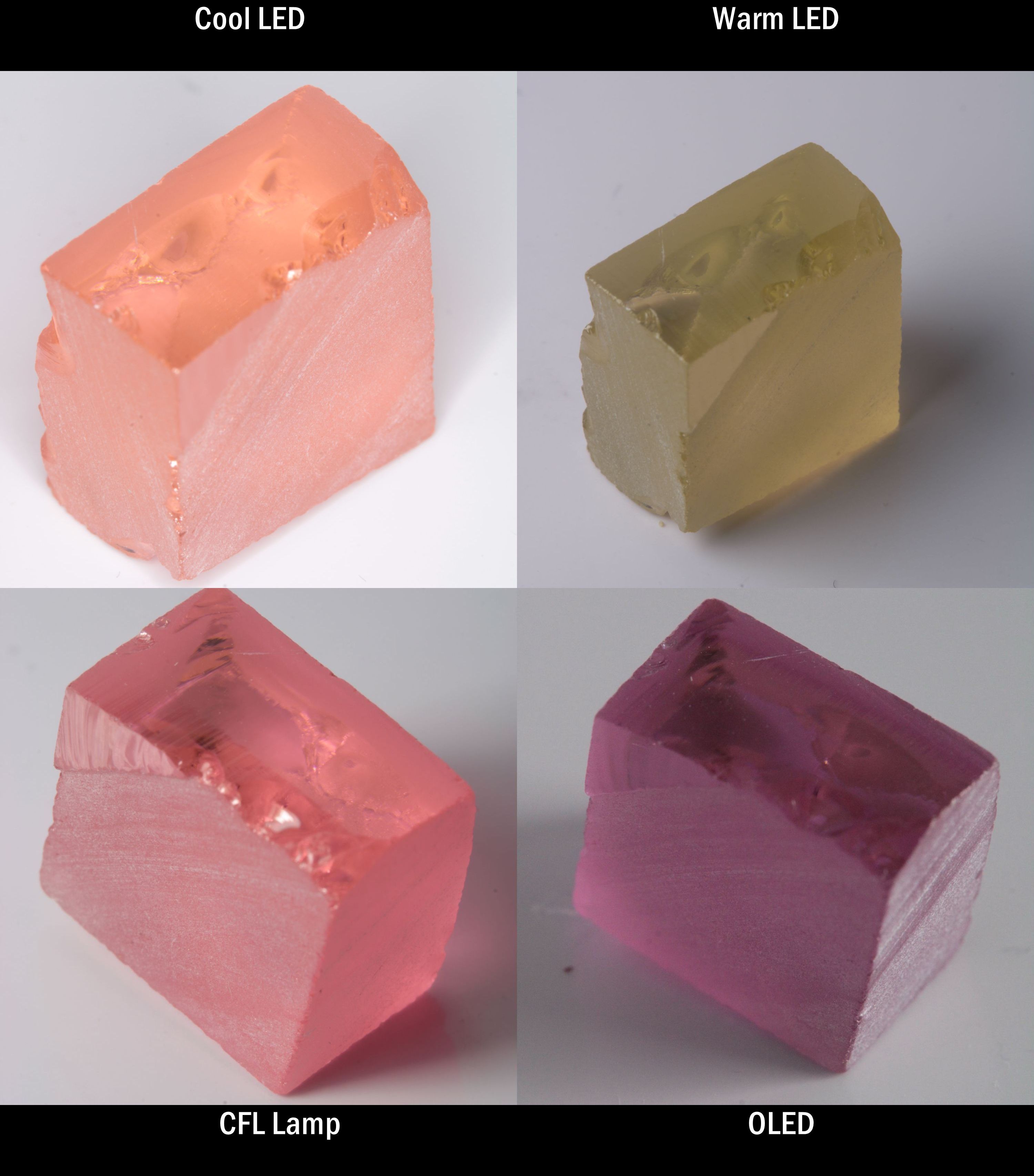 YAG:Er Block Rough for cutting color change gems