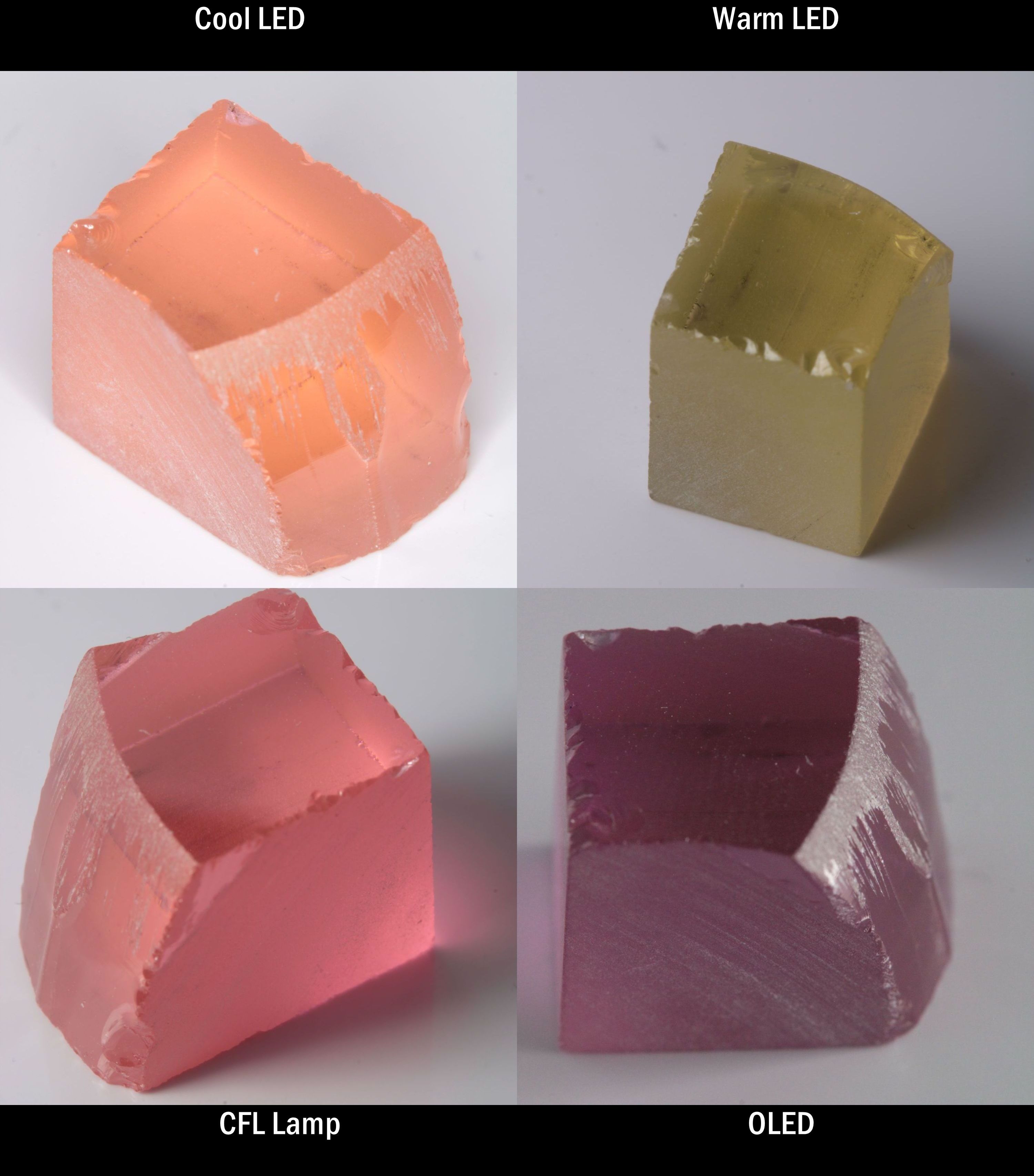 YAG:Er Block Rough for cutting color change gems