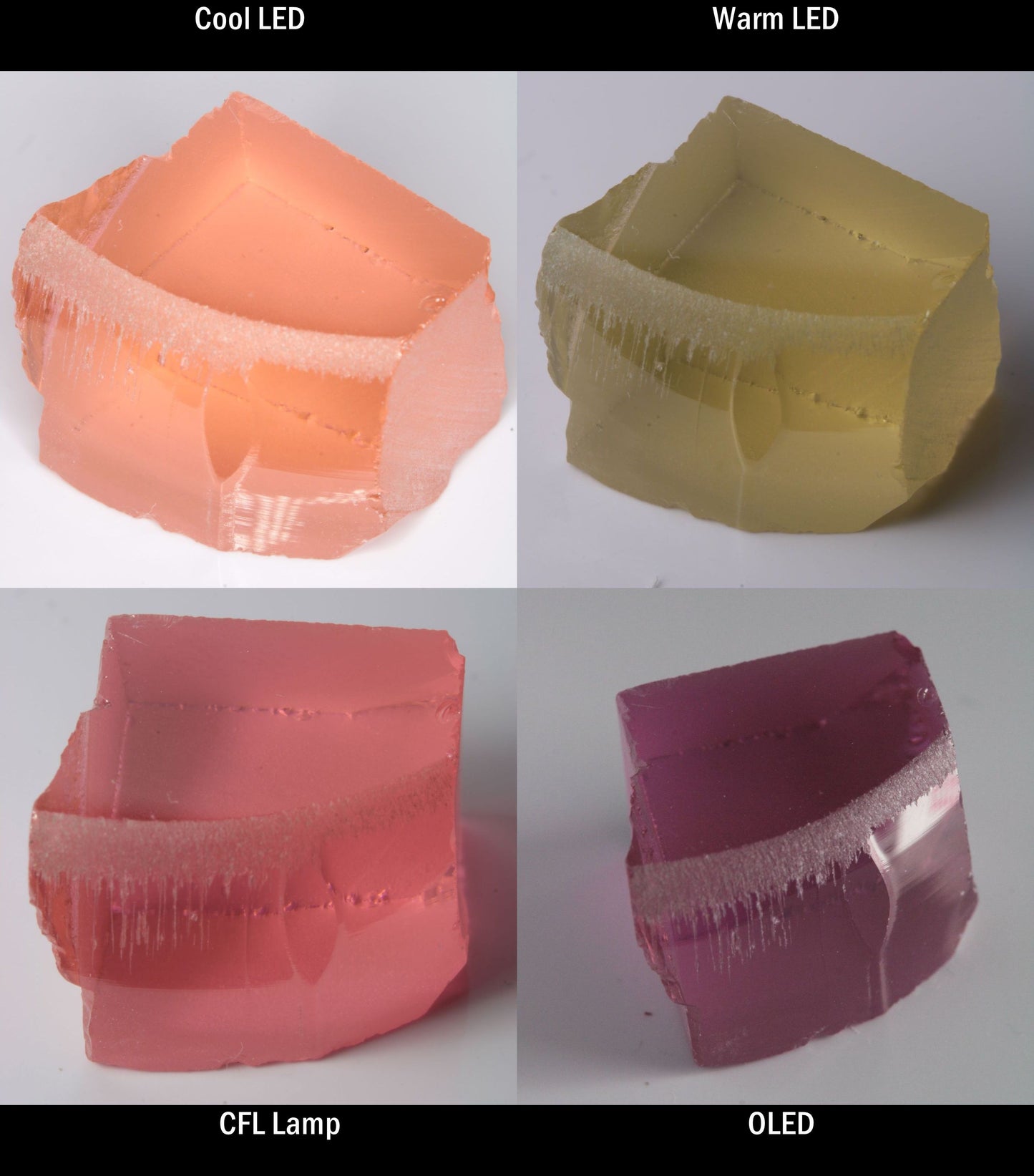 YAG:Er Block Rough for cutting color change gems