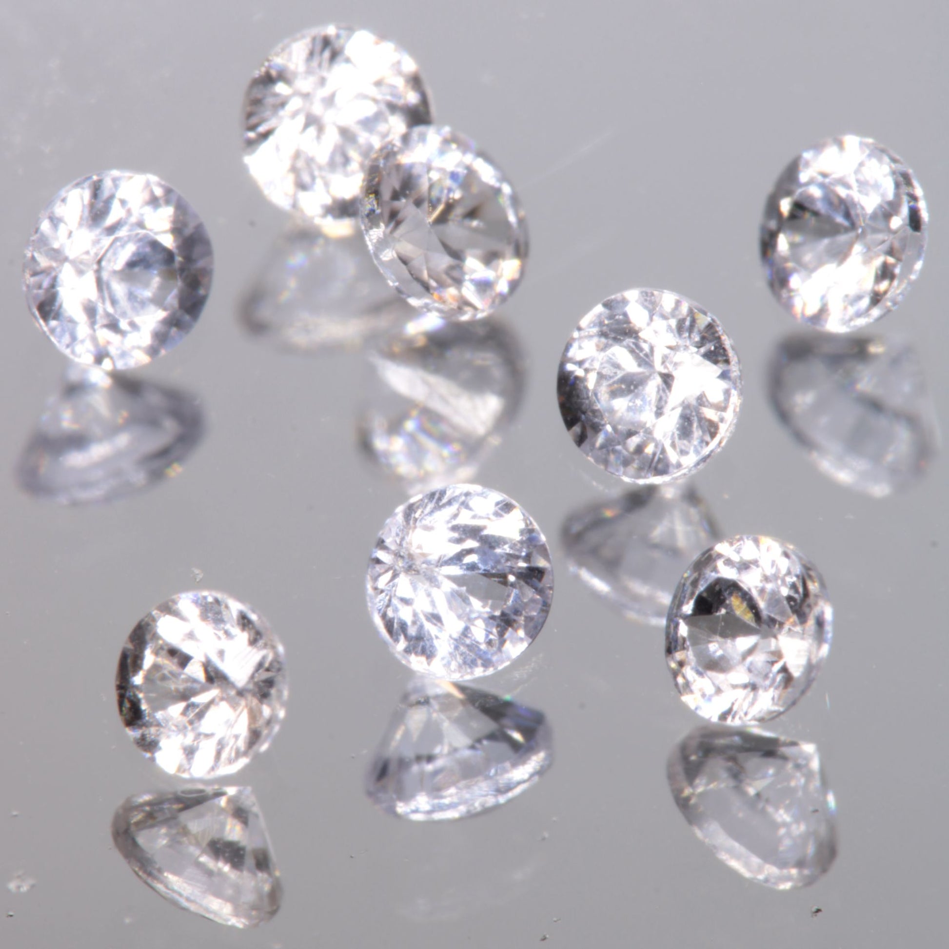 Faceted 2mm Round YAG:Nd:Ce Gemstone