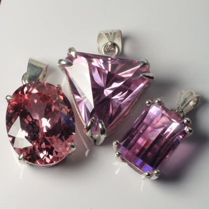 Yttrium Aluminum Perovskite Pendants under warm LEDs