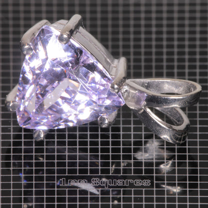 Neodymium Laser YAG Trillion Pendant in Sterling Silver