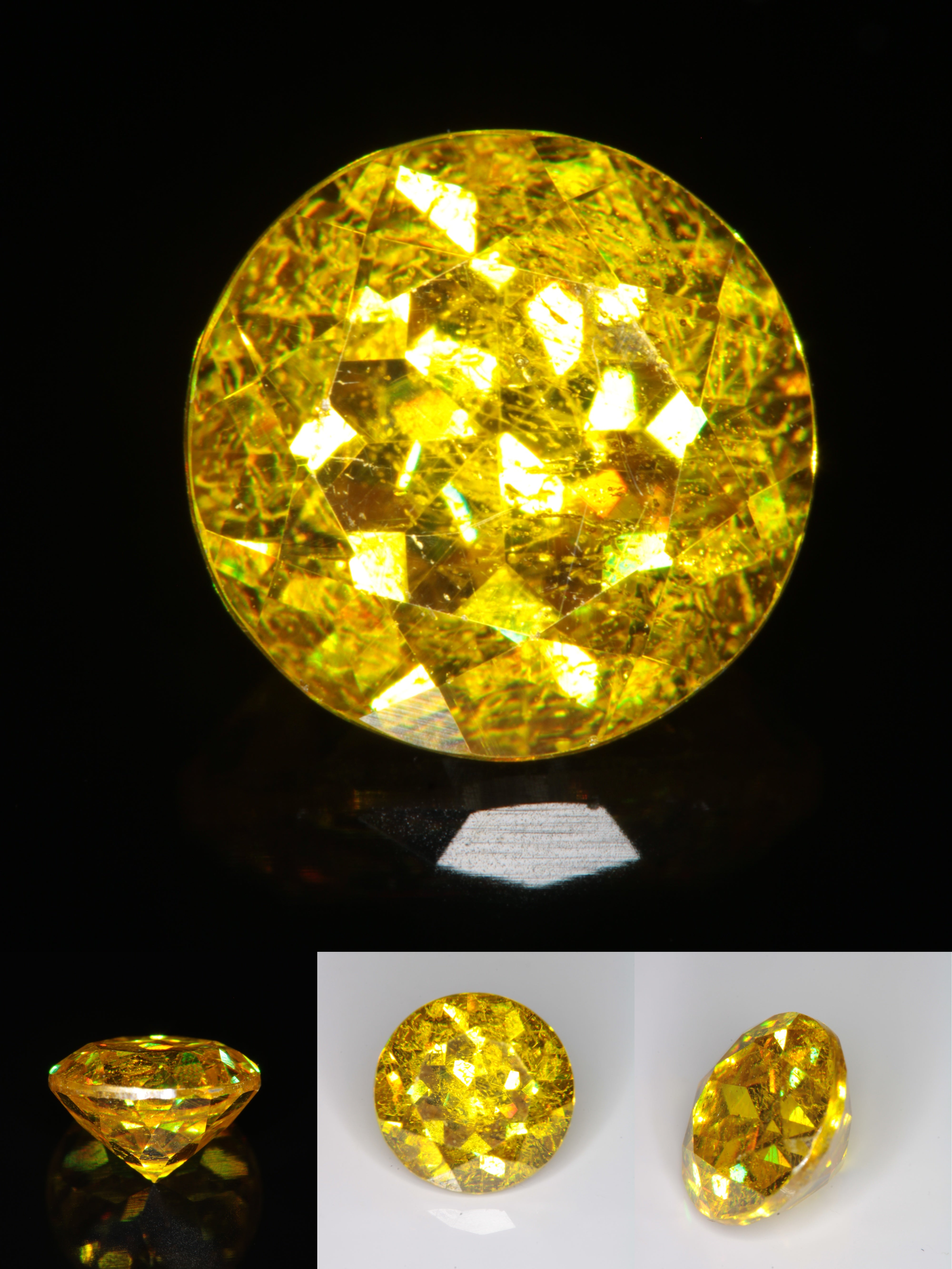 Faceted BGO-20 Yellow Round Gemstone