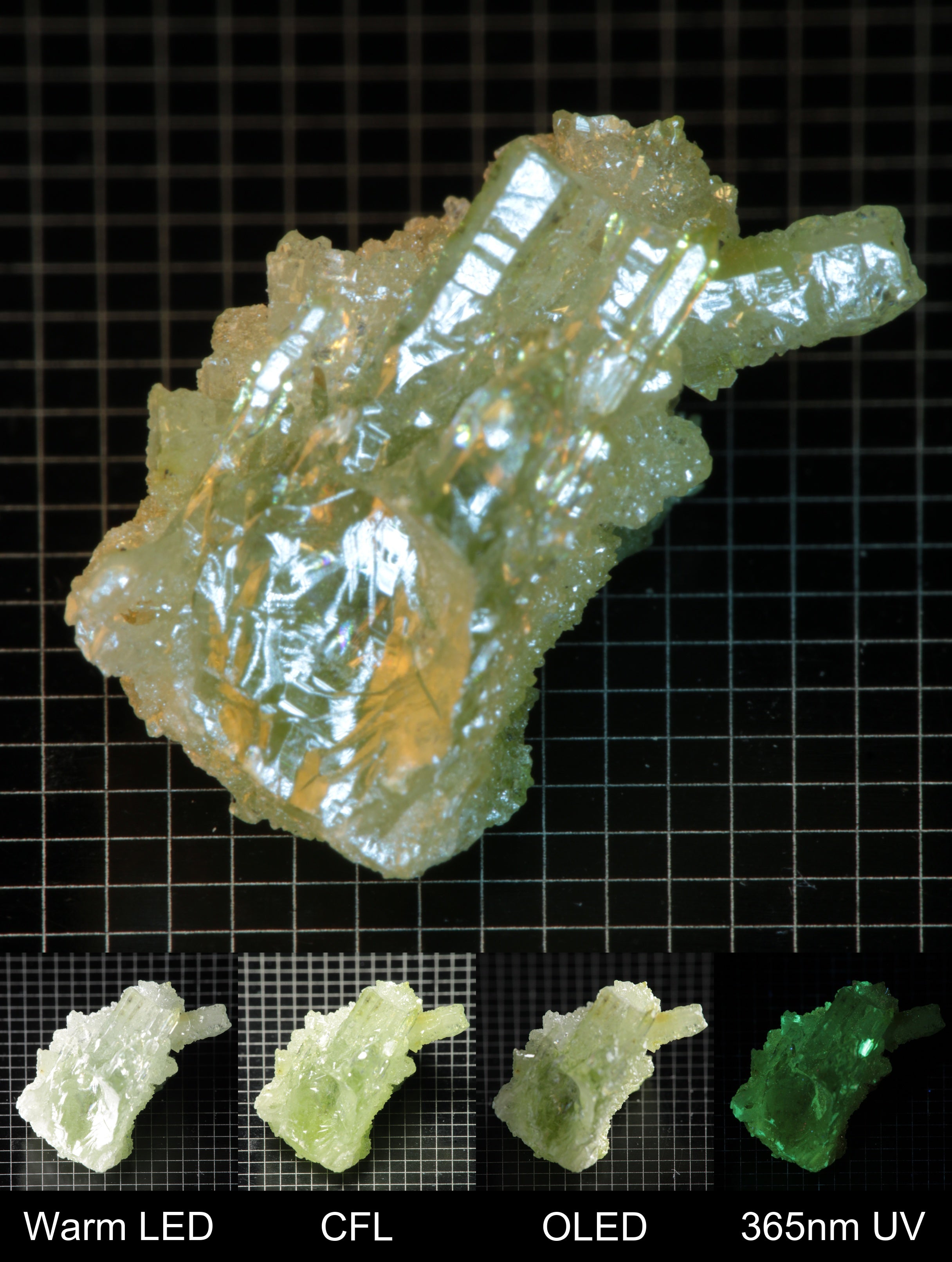 Smokestack Zincite Light Green Cluster Gem Specimen