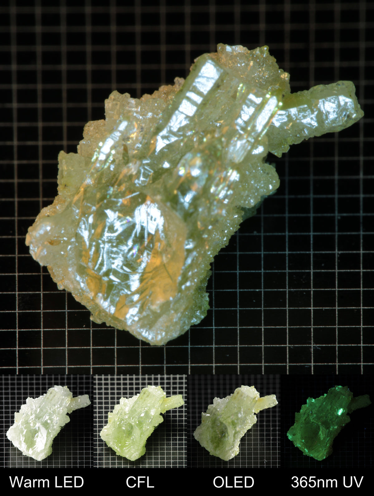 Smokestack Zincite Light Green Cluster Gem Specimen