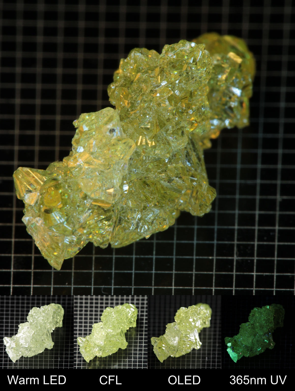 Smokestack Zincite Light Green Cluster Gem Specimen