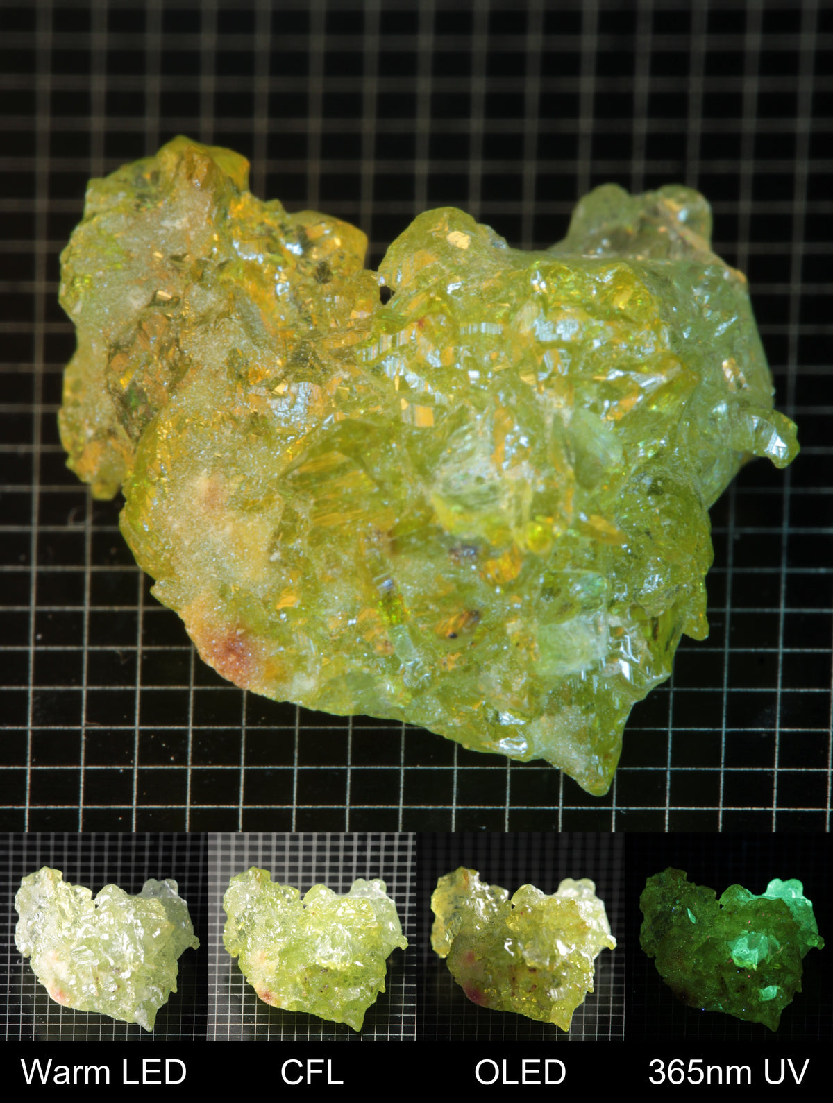 Smokestack Zincite Light Green Cluster Gem Specimen