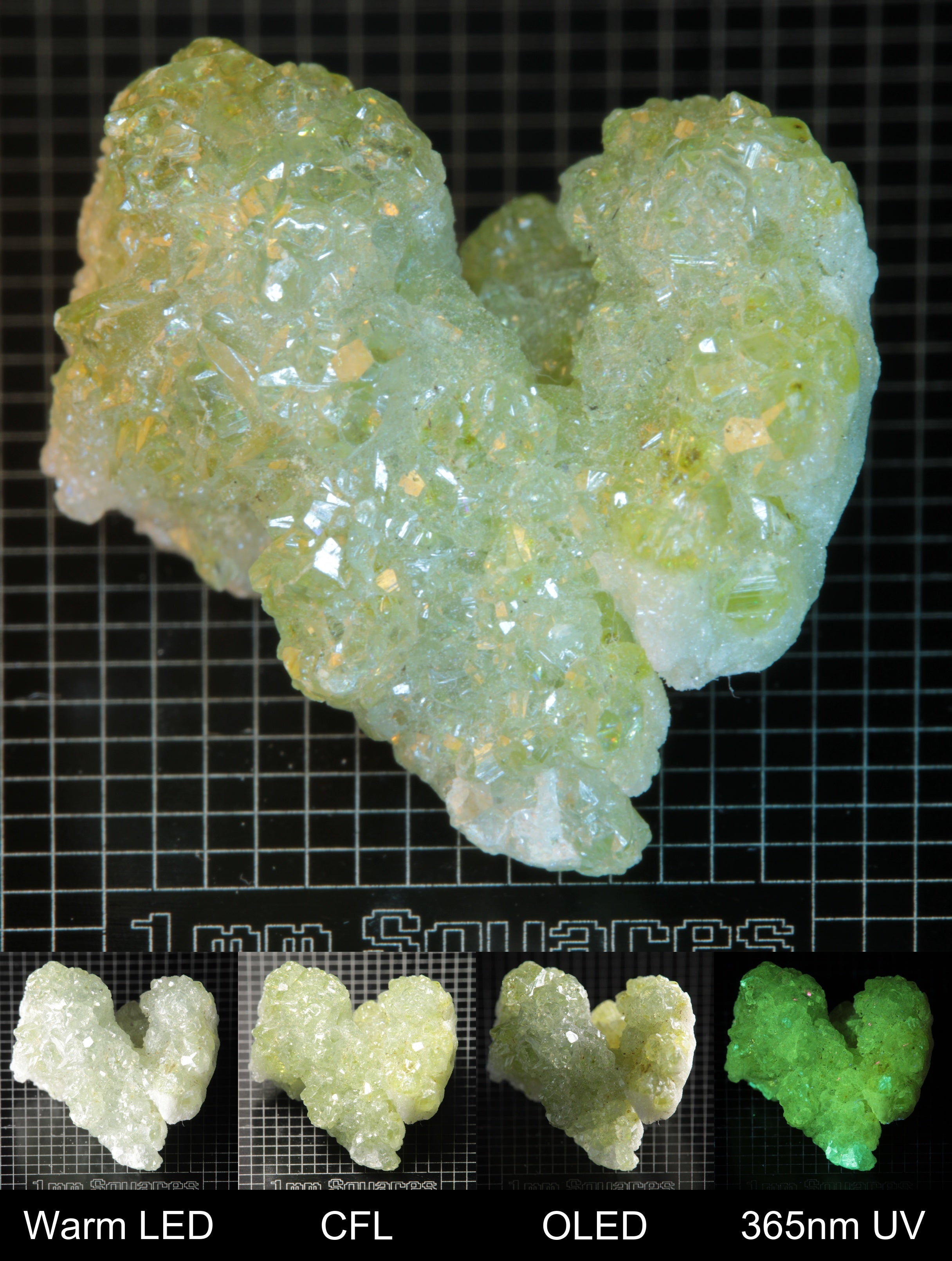 Smokestack Zincite Light Green Heart Cluster Gem Specimen