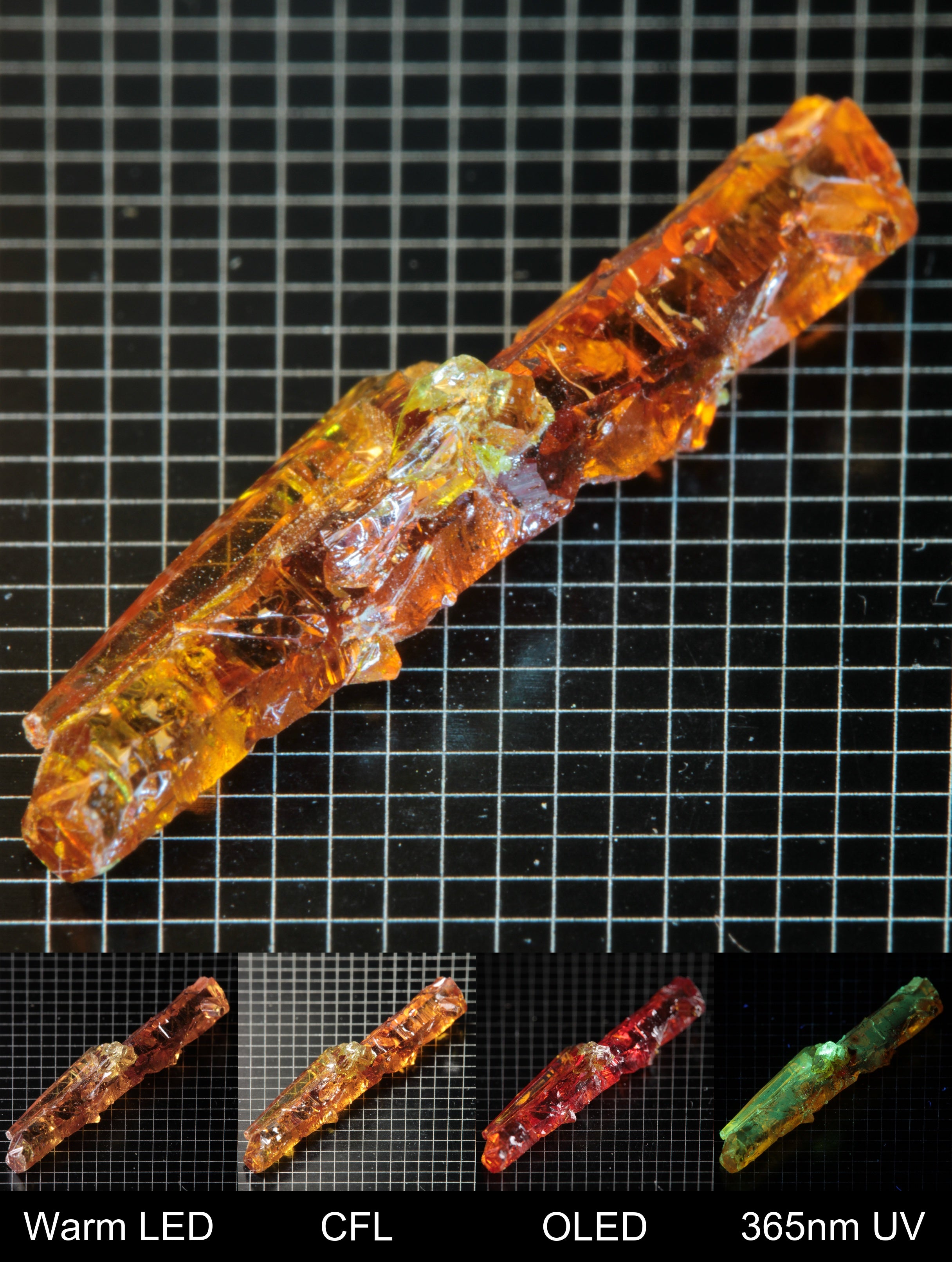 Smokestack Zincite Orange Needle Gem Specimen