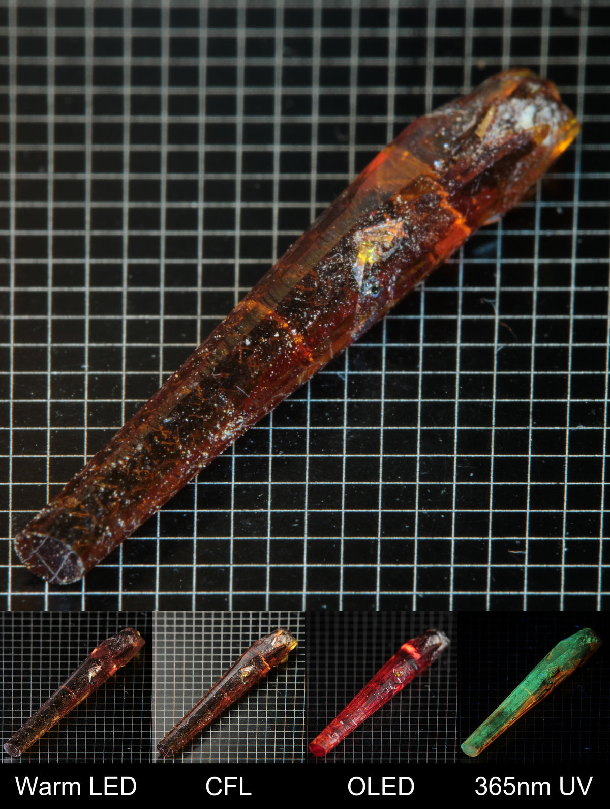 Smokestack Zincite Orange Needle Gem Specimen