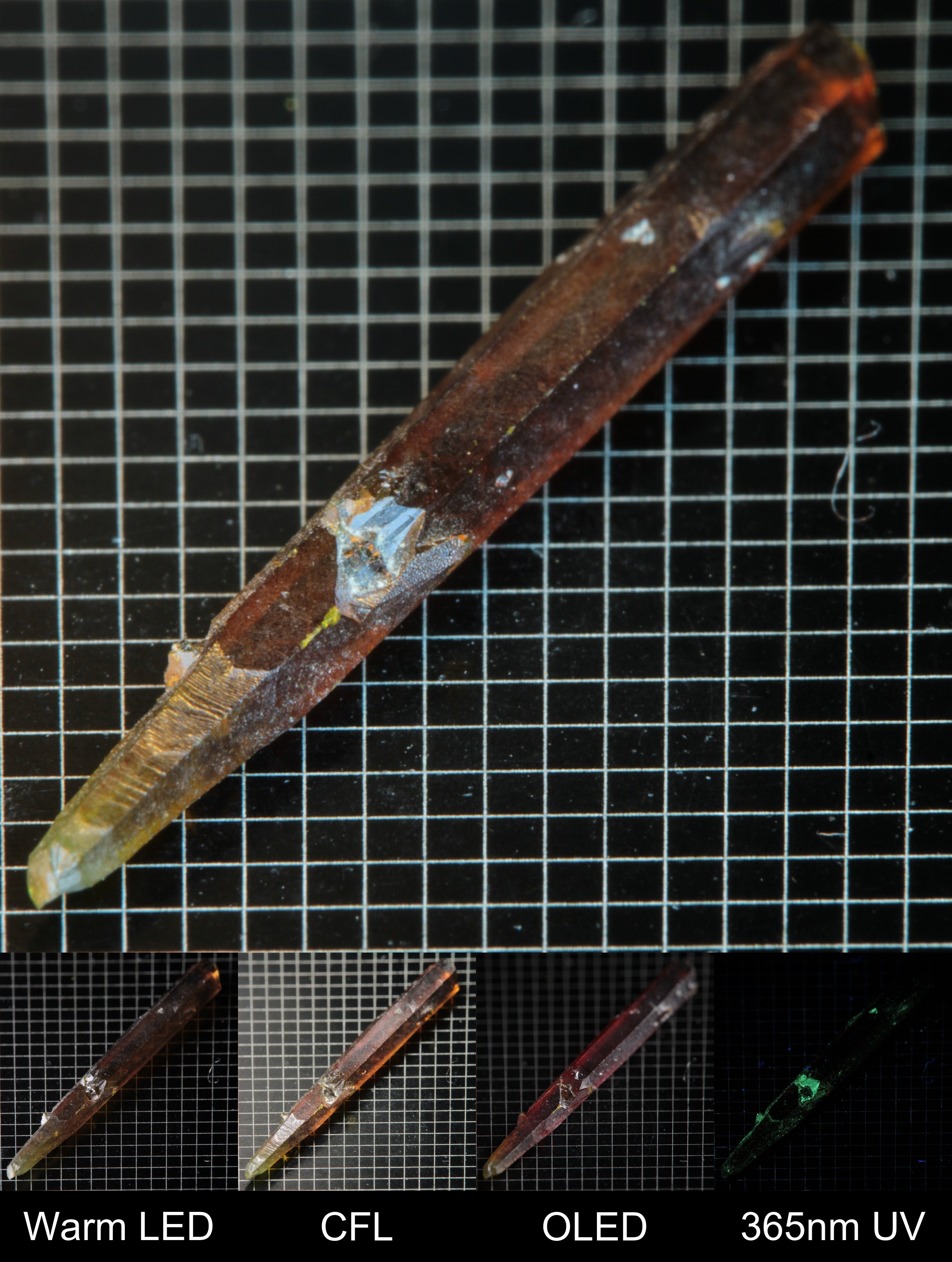 Smokestack Zincite Orange Needle Gem Specimen