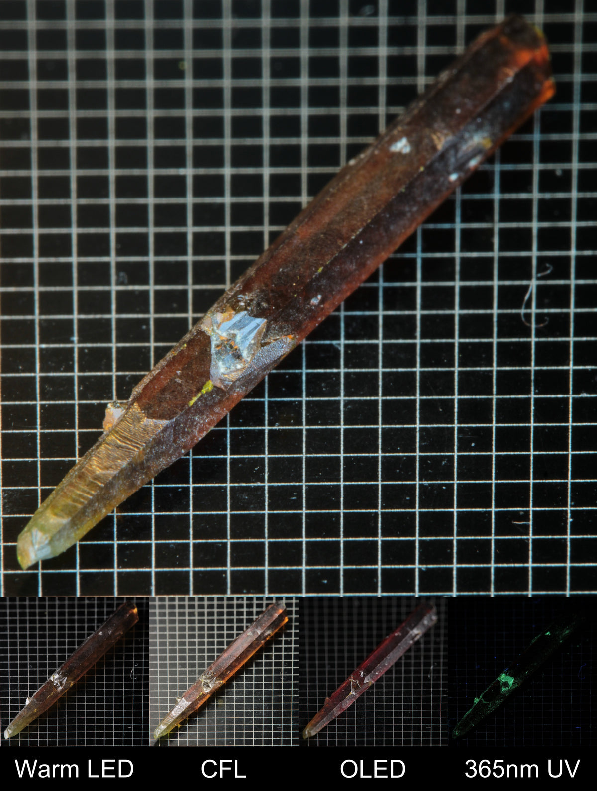 Smokestack Zincite Orange Needle Gem Specimen