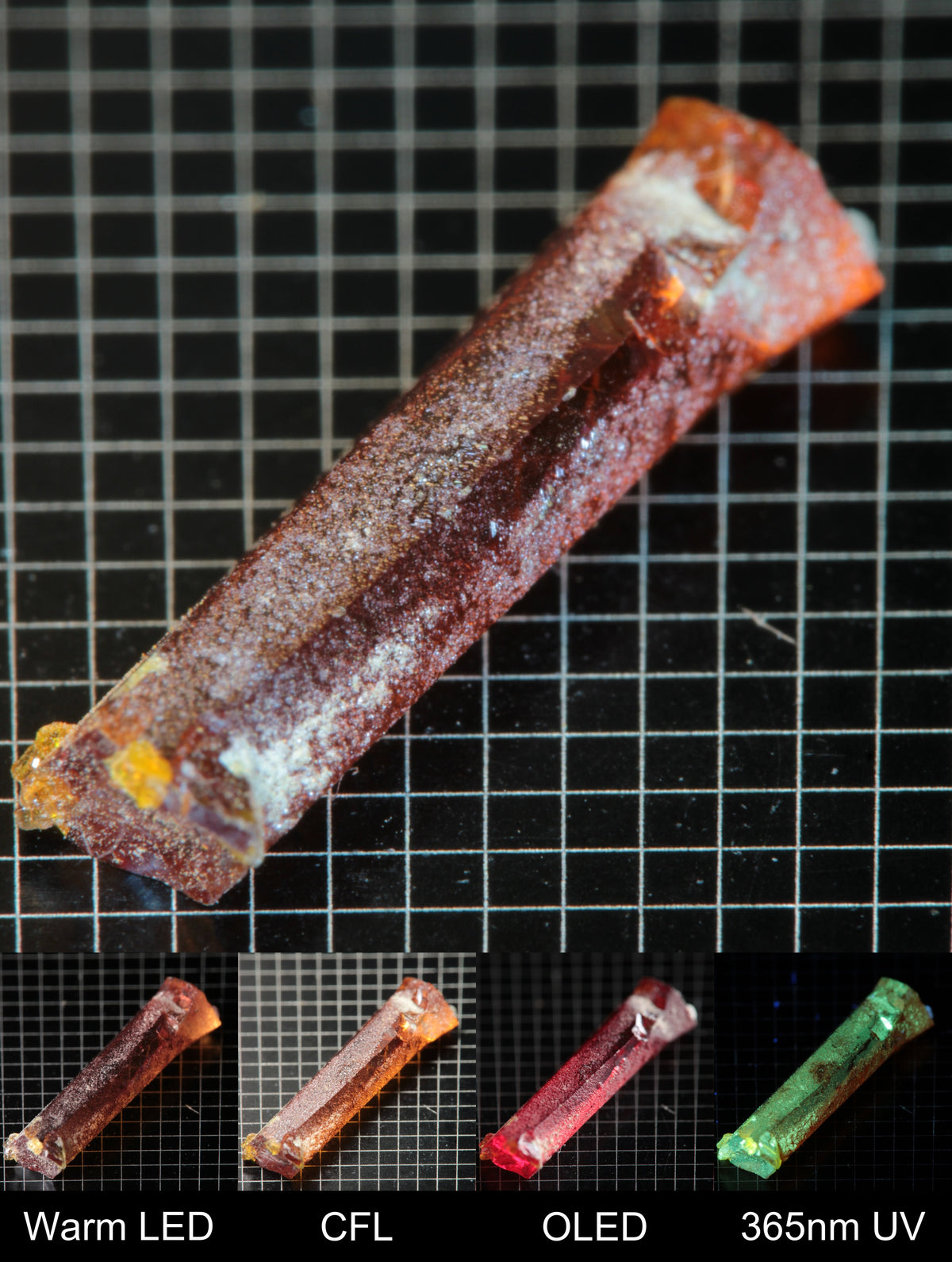 Smokestack Zincite Orange Needle Gem Specimen