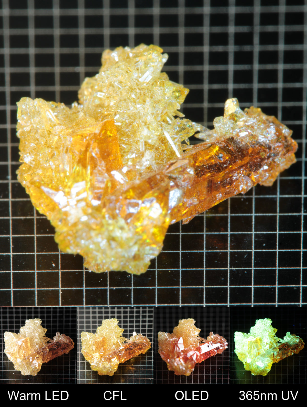 Smokestack Zincite Orange Cluster Gem Specimen