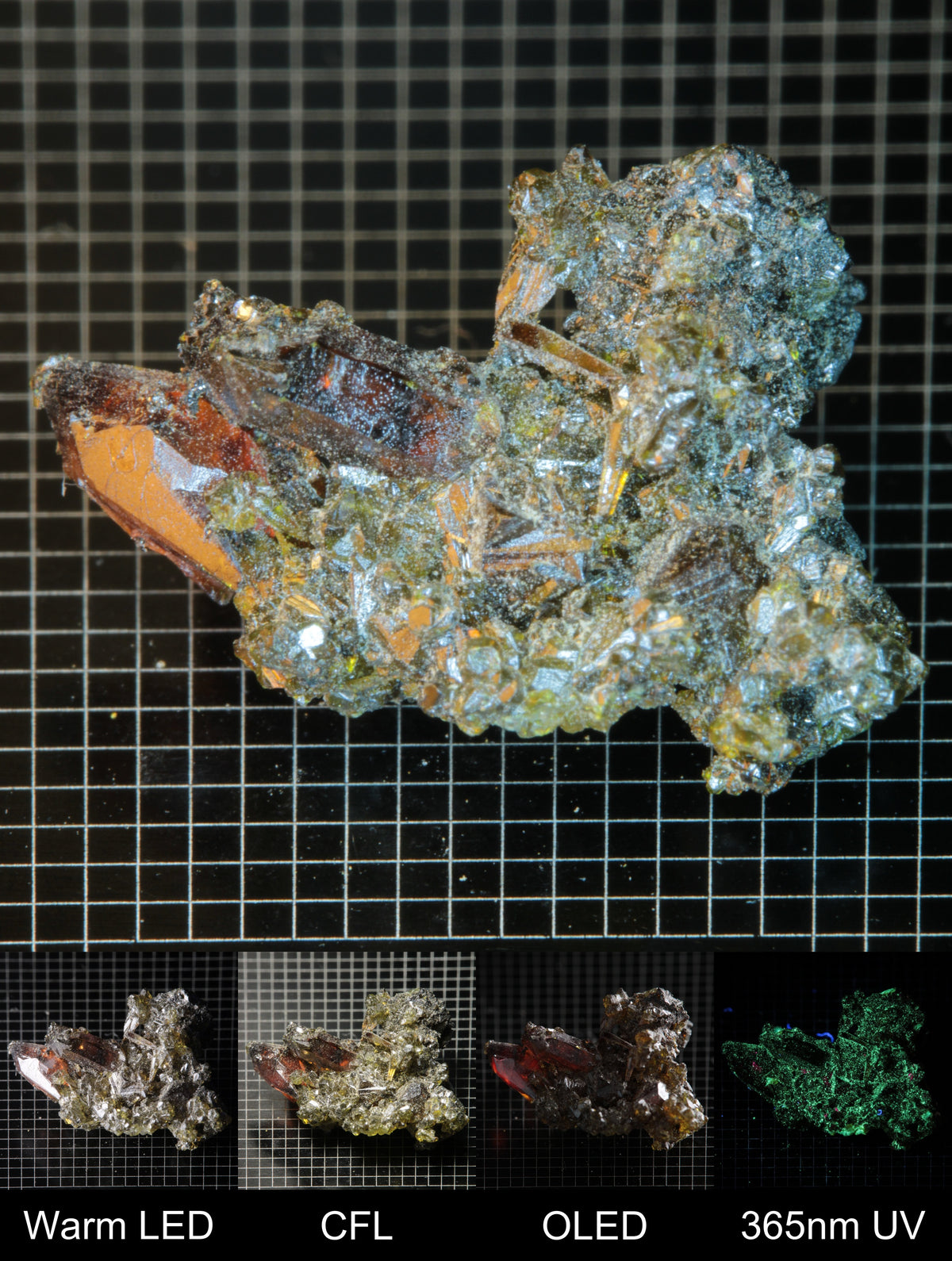 Smokestack Zincite Dark Orange Cluster Gem Specimen