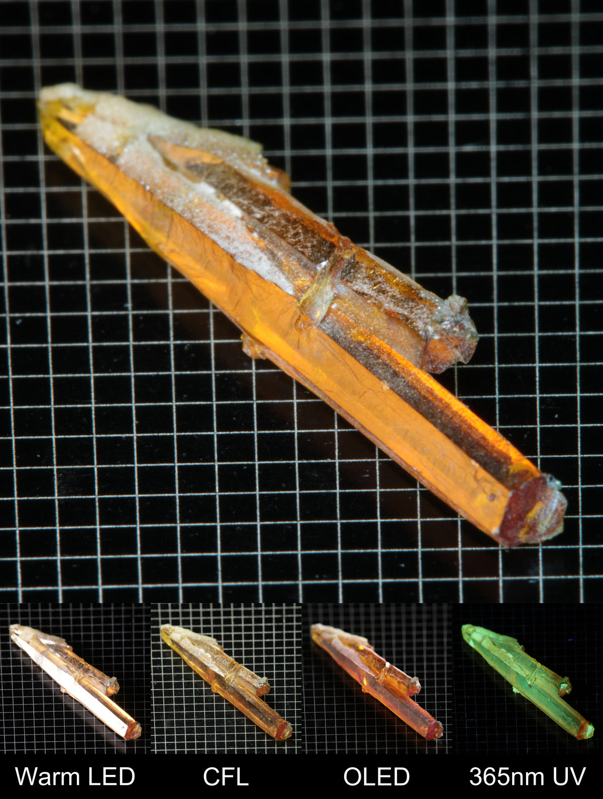 Smokestack Zincite Orange Needle Gem Specimen