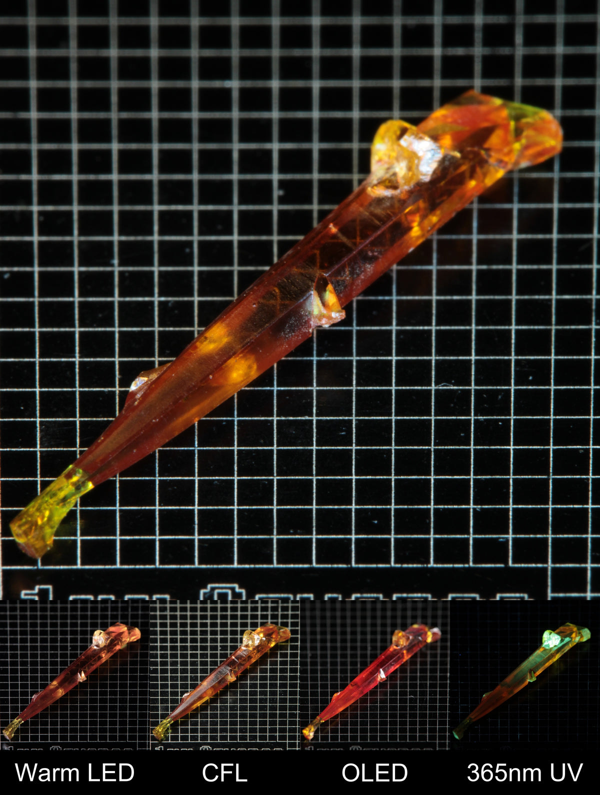 Smokestack Zincite Orange Needle Gem Specimen