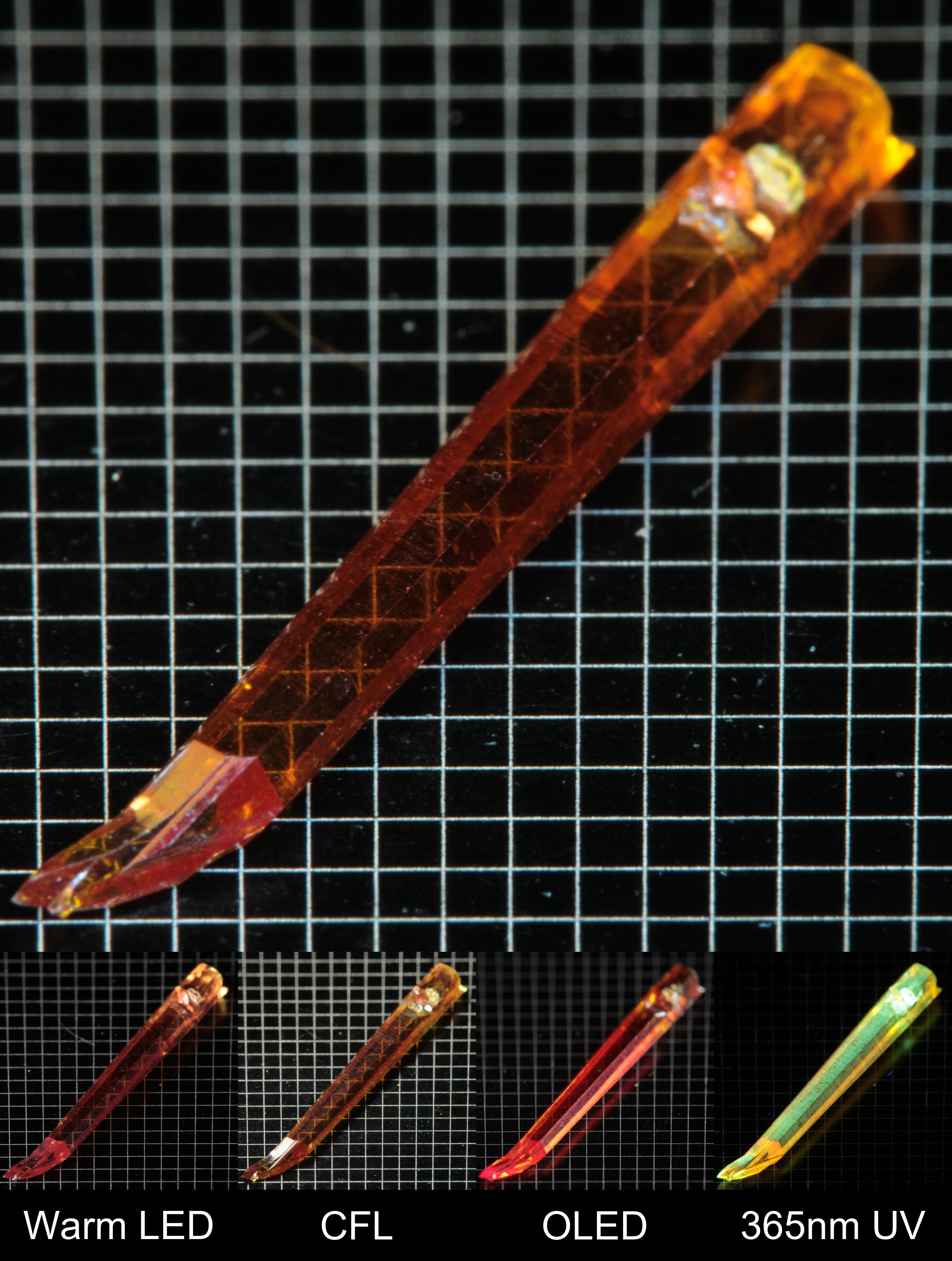 Smokestack Zincite Orange Needle Gem Specimen