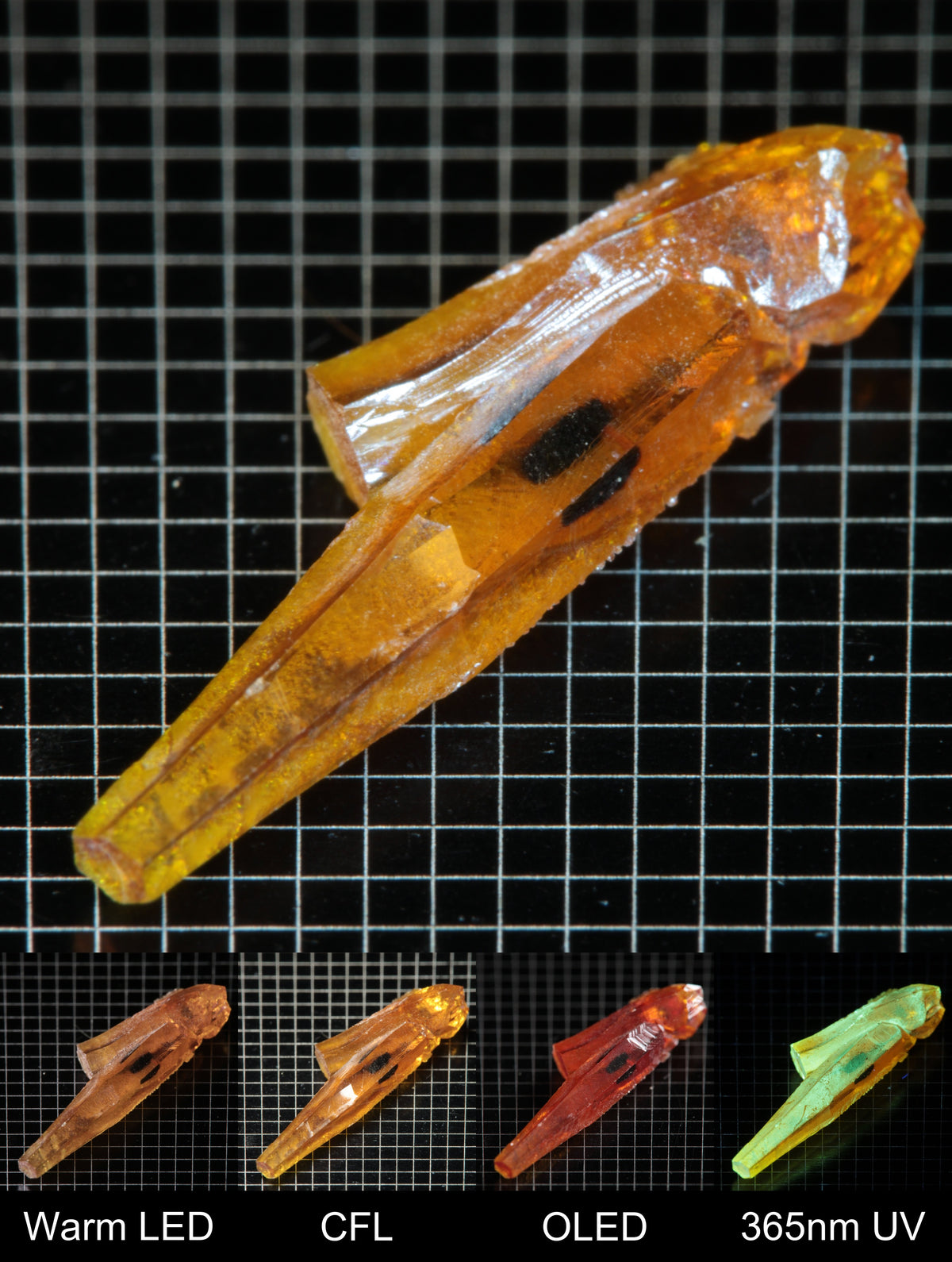 Smokestack Zincite Orange Needle Gem Specimen