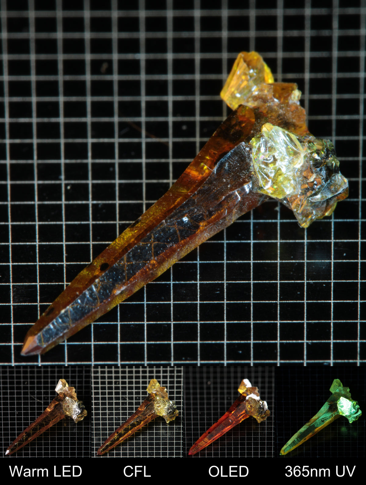 Smokestack Zincite Orange Needle Gem Specimen