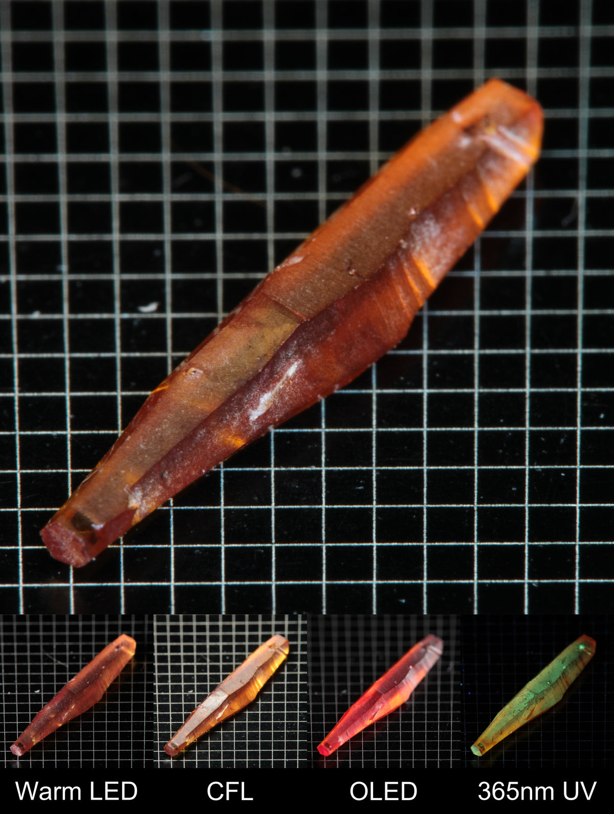 Smokestack Zincite Orange Needle Gem Specimen