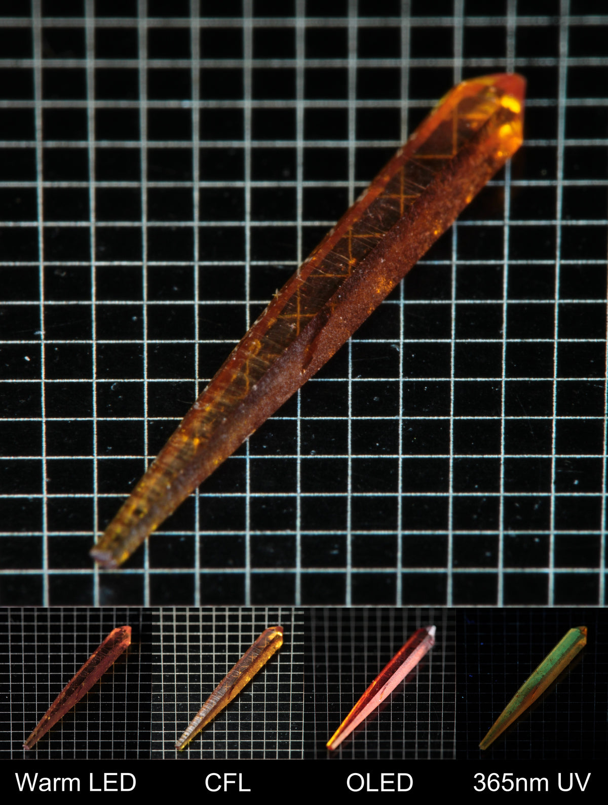 Smokestack Zincite Orange Needle Gem Specimen