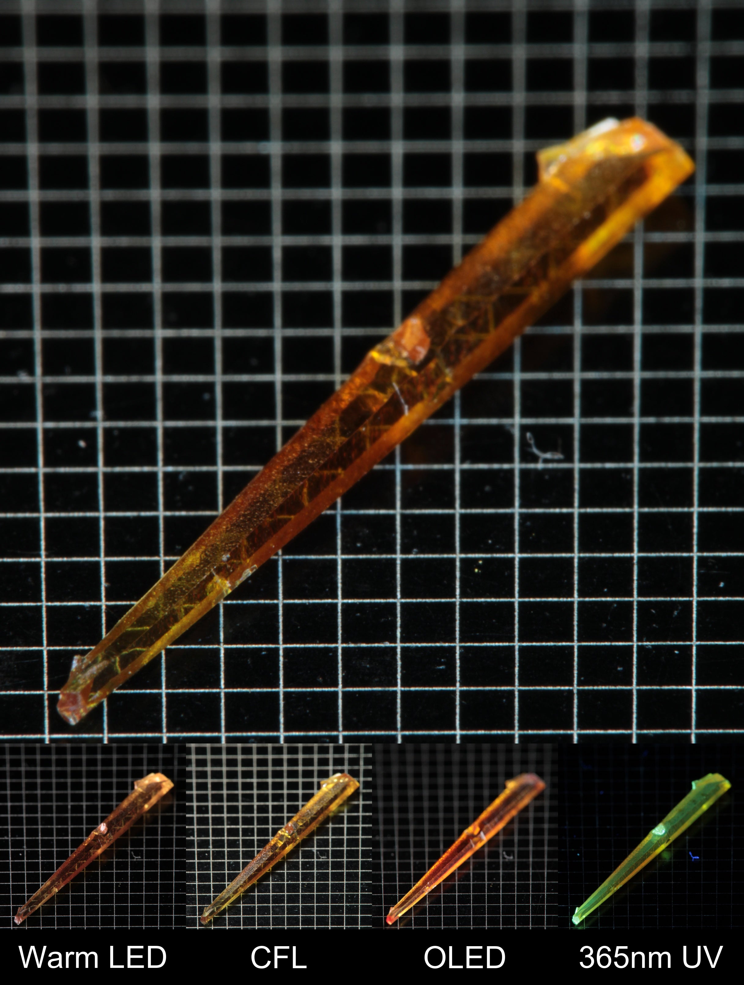 Smokestack Zincite Orange Needle Gem Specimen