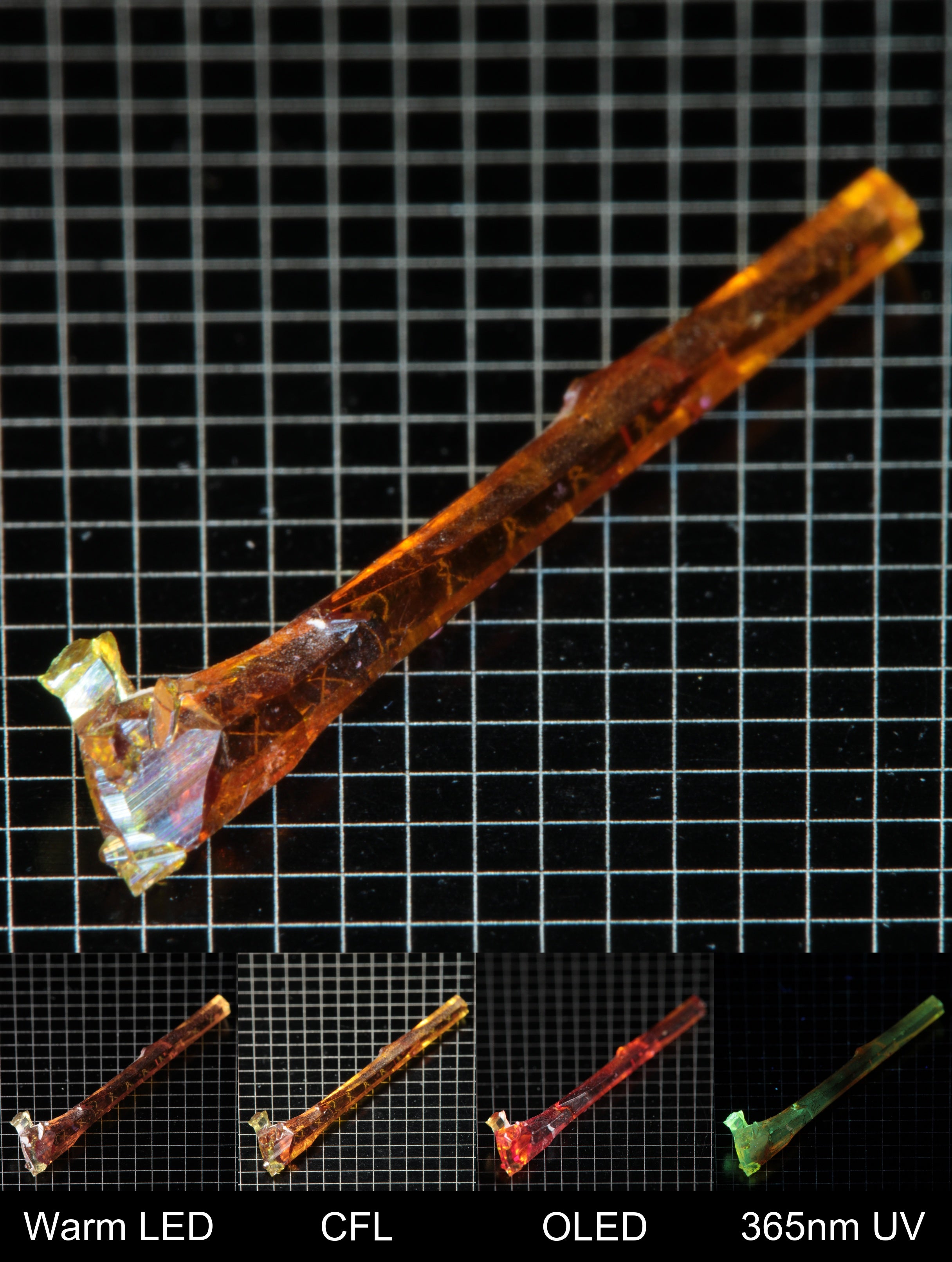Smokestack Zincite Orange Needle Gem Specimen