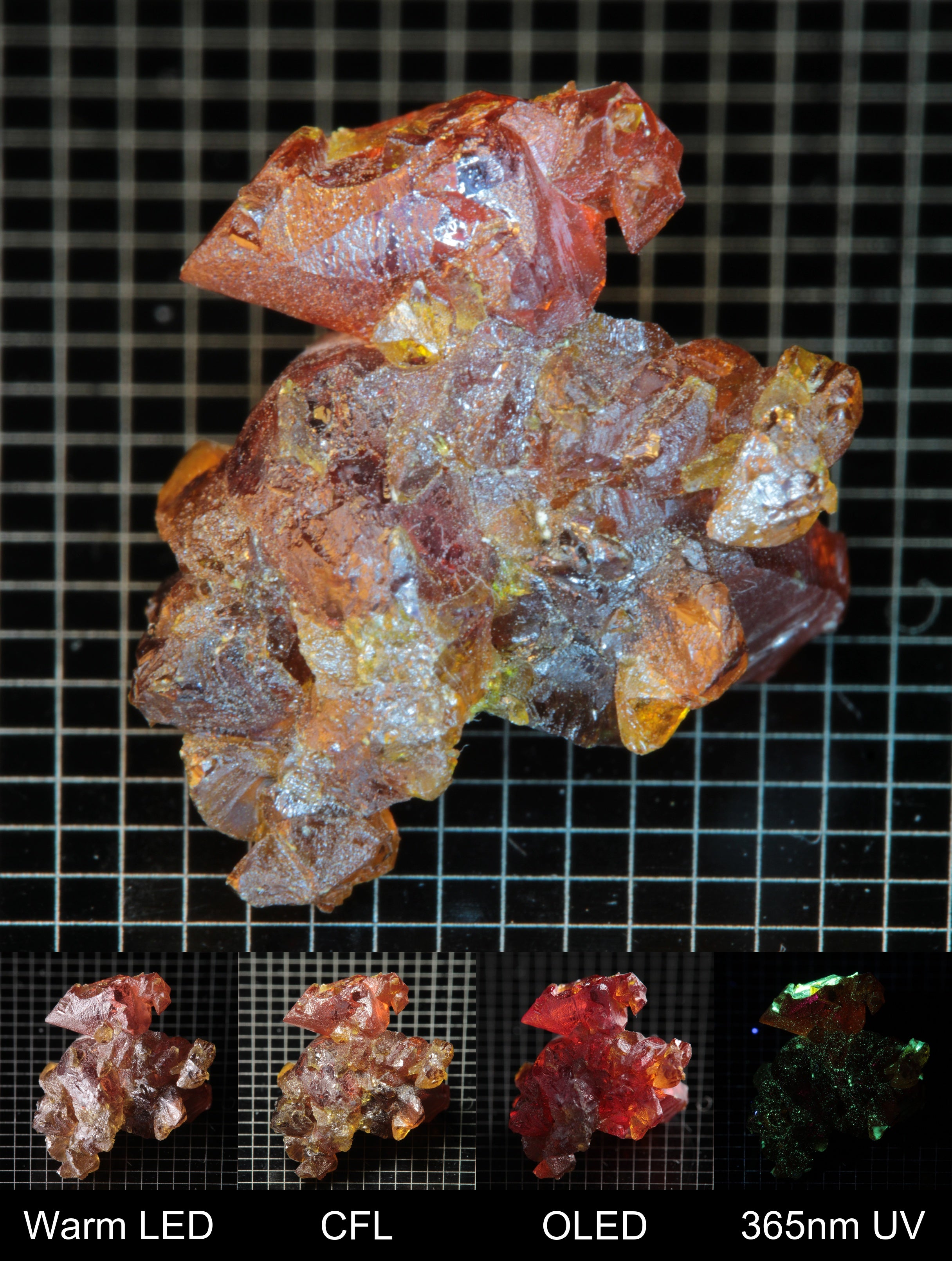 Smokestack Zincite Dark Orange Cluster Gem Specimen