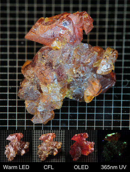 Smokestack Zincite Dark Orange Cluster Gem Specimen