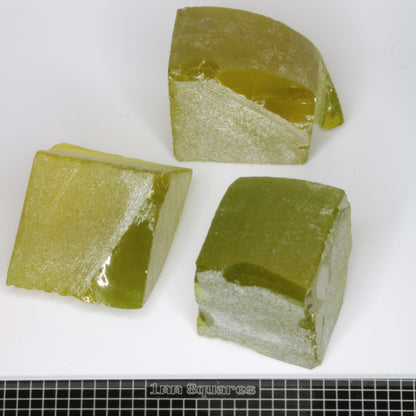 Zombie Garnet, Green Laser Garnet Facet Rough, Ce+?? YAG