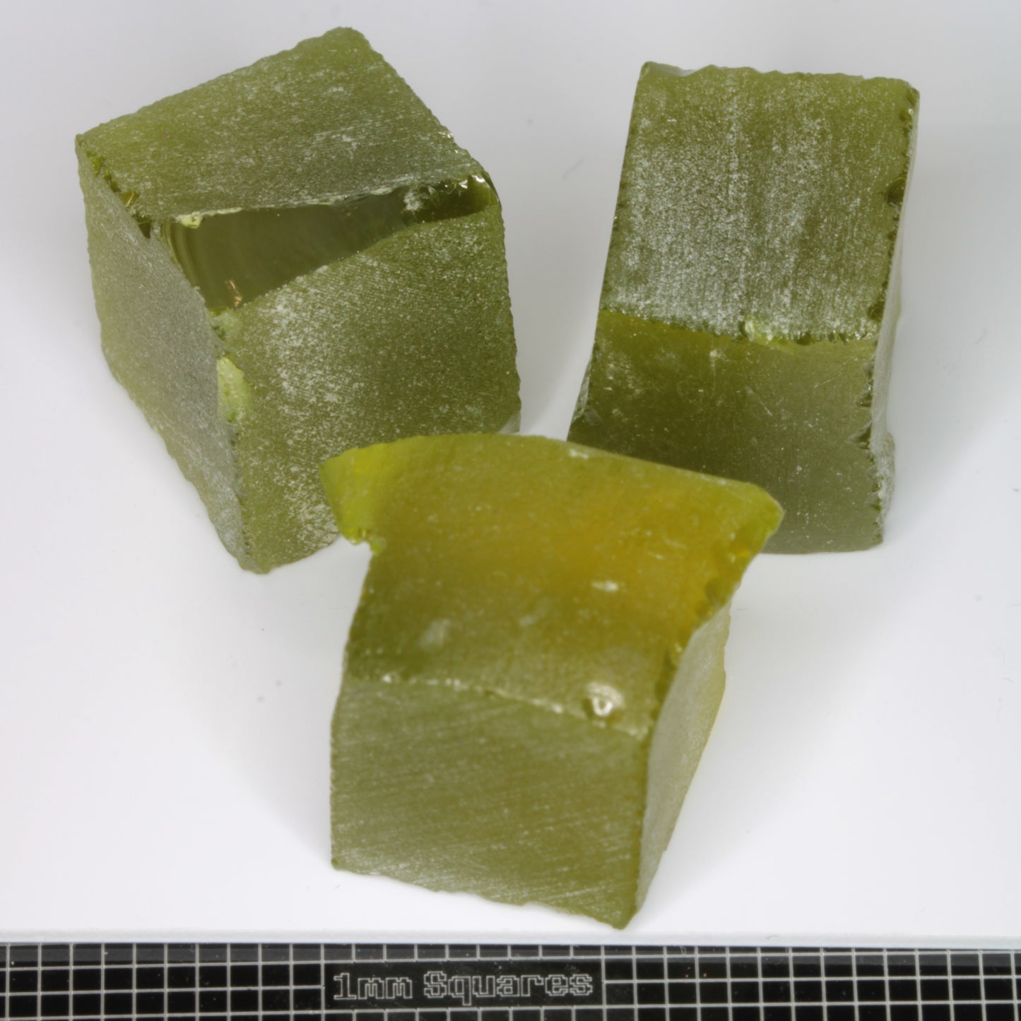 Zombie Garnet, Green Laser Garnet Facet Rough, Ce+?? YAG