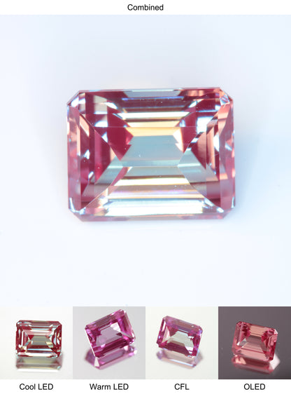 Faceted Lab Alexandrite Rectangle Gemstone