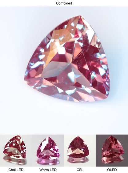 Faceted Lab Alexandrite Rounded Trillion Gemstone