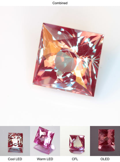 Faceted Lab Alexandrite Square Gemstone