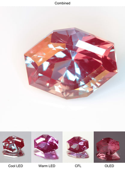 Faceted Lab Alexandrite Diamond Barion Gemstone