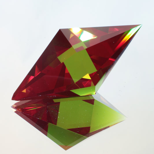 Custom Cut 'Big Plumbob' Christmas Garnet 110ct