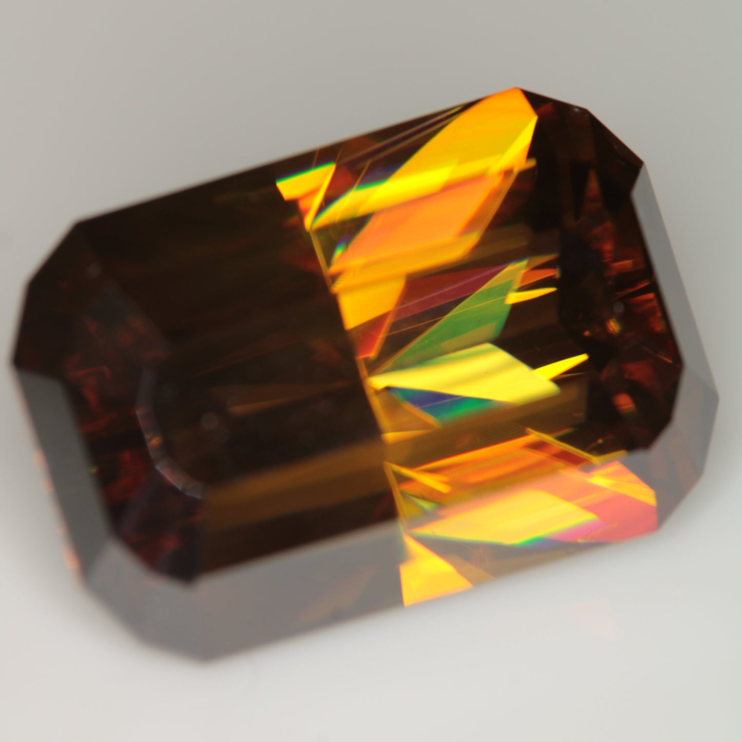 Cushion Cut Honey Rutile 11 ct, Lab Grown Rutile