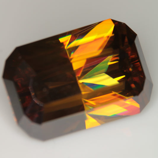 Cushion Cut Honey Rutile 11 ct, Lab Grown Rutile