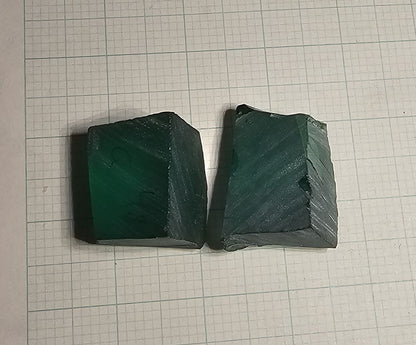 Pure Deep Green Laser Garnet Facet Rough, CTH Laser YAG