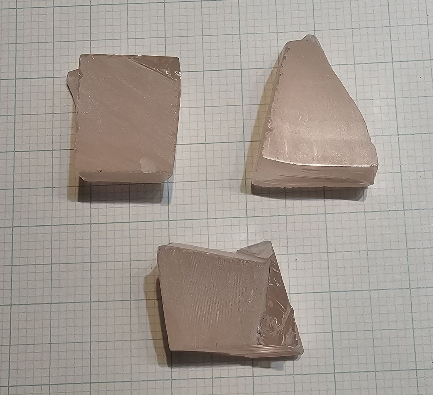 Orange Pink Lithium Niobate Facet Rough, Erbium Linobate Lab Created