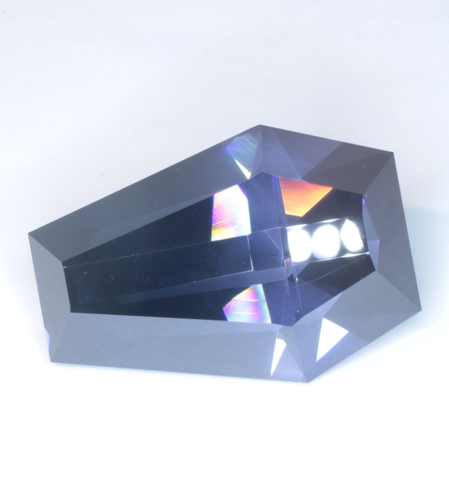 Dusk Purple Laser Garnet Custom Coffin Cut 77ct