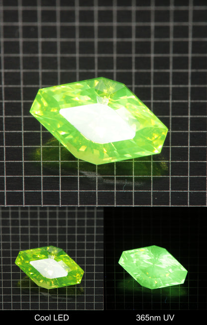 Cut LuAG Lumogarnet Rhomboid Diamond Gemstone