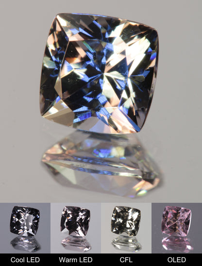 Dusk YAG Dusk Cushion Faceted Gemstone